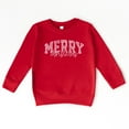 thumbnail image 1 of Merry Christmas Varsity Checkered - Toddler Graphic Sweatshirt, 1 of 11