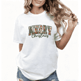 thumbnail image 1 of Merry Christmas Vintage Graphic Tee T-Shirt Top Breathable Trendy Print Short Sleeve Round Neck White S-5XL, 1 of 4