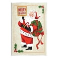 thumbnail image 1 of Merry Christmas Vintage Santa Holiday Graphic Art Unframed Art Print Wall Art, 1 of 6