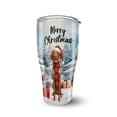 thumbnail image 1 of Merry Christmas Vizsla Enjoys Woofmas Winter Xmas Holiday 30oz Stainless Steel Tumbler Insulated Cup with Lid Vizslas Dog Lover Gifts Idea - 02022, 1 of 5