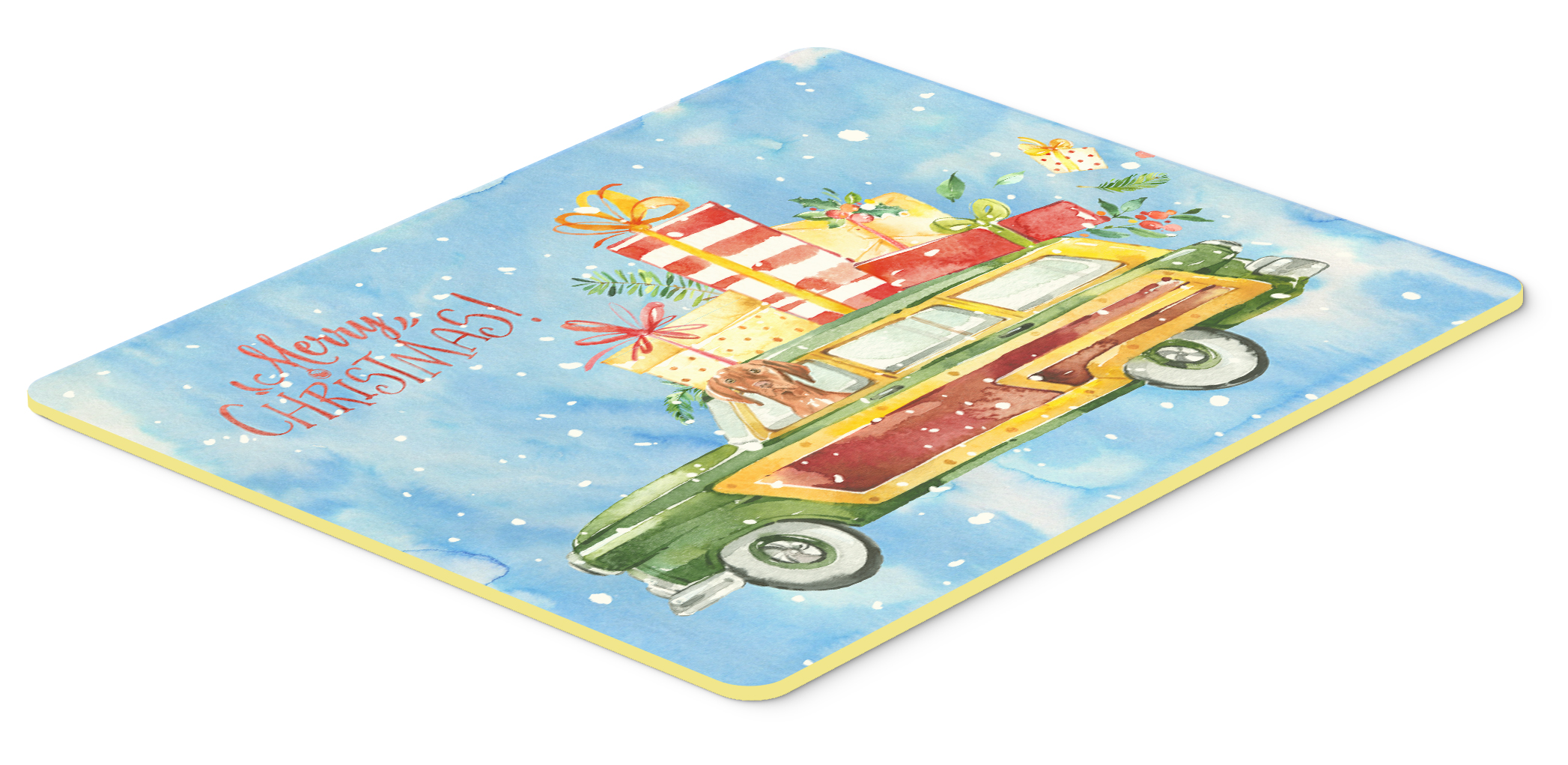 Merry Christmas Vizsla Kitchen or Bath Mat 24x36