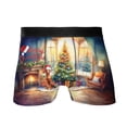 thumbnail image 1 of Merry Christmas Vizsla Santa Hat Xmas Tree Winter Holiday All Over Print Boxer Briefs Underwear for Men Dad Vizslas Dog Lover Gifts Idea - 01013, 1 of 6