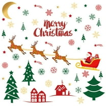 Merry Christmas Wall Sticker Decal For Indoor Home Decor Holiday Festive Party Room Door Window Decoration