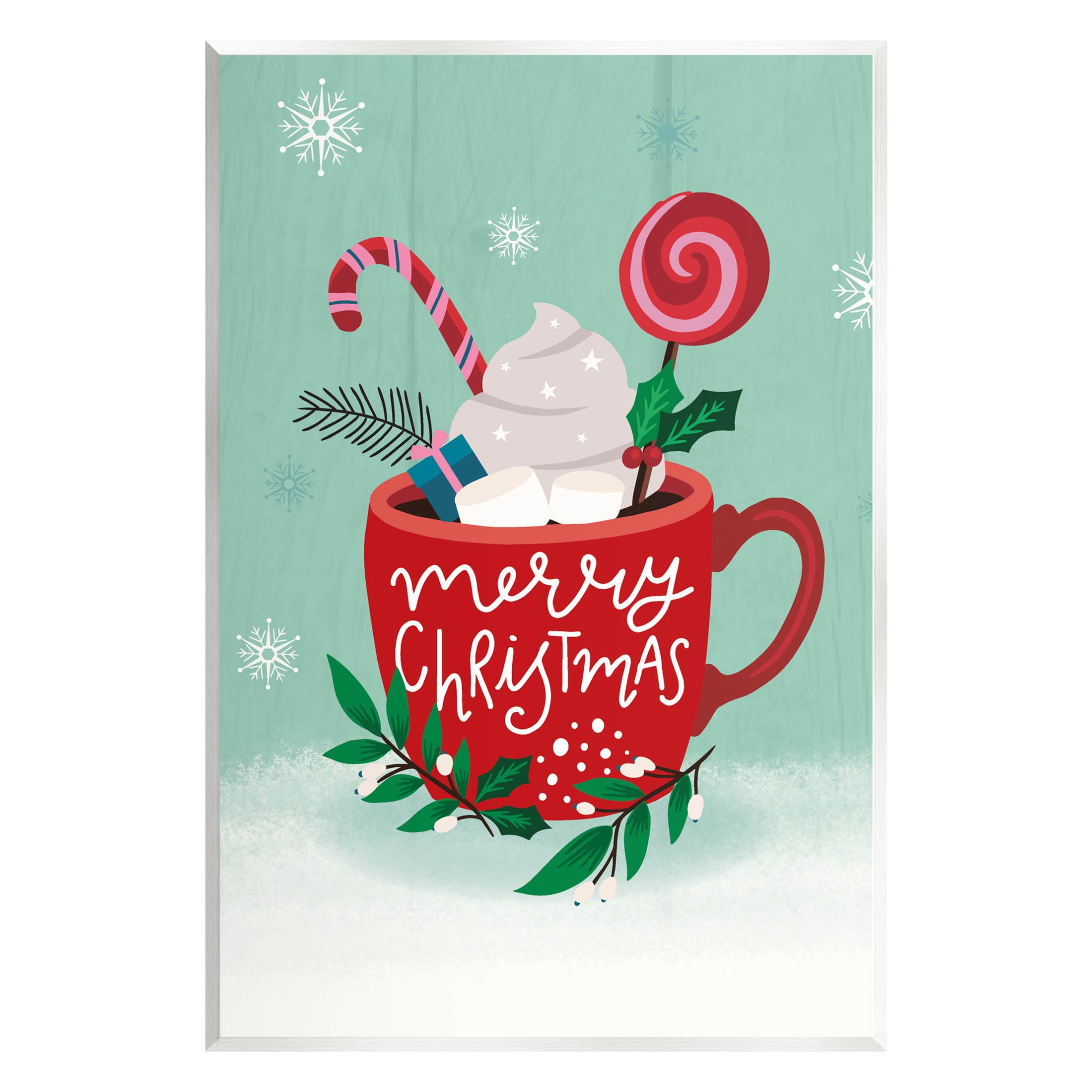 Merry Christmas Warm Cocoa Holiday Graphic Art Unframed Art Print Wall Art
