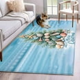 thumbnail image 1 of Merry Christmas Washable Area Rugs 2.7'x5', Shell Starfish Coastal Marine Life Tree Low Pile Throw Living Room Rug Non-Slip Sturdy Edge Binding Carpet for Indoor Entryway Bedside Kitchen, 1 of 9