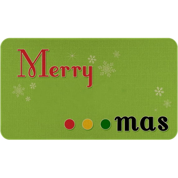 Merry Christmas Welcome Doormat,Funny Green Face Hand Decoration Non-Skid Floor Mat Christmas Kitchen Door Mat Bedroom Doormat 17x30 inch