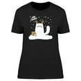 thumbnail image 1 of Merry Christmas White Cat T-Shirt Women -Image by Shutterstock, Female Large, 1 of 2