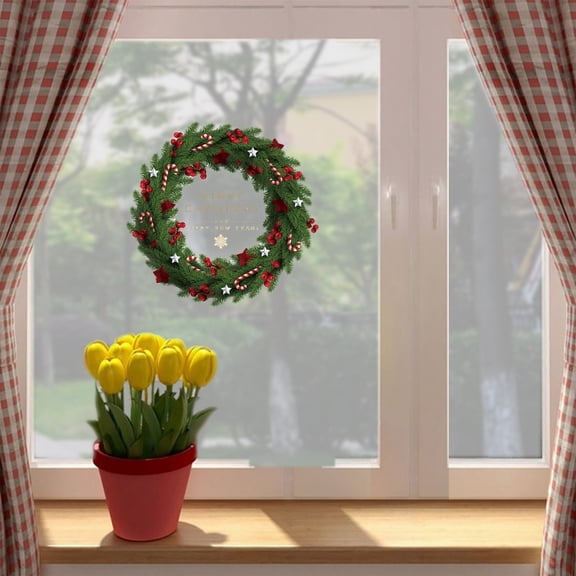 Merry Christmas Window Wall Sticker Decals Snowflake Santa Home Xmas Decor Kitchen Wall Decals Christmas Decorations Tree Christmas Window Stickers/ Christmas Wall Stickers Window Stickers Wreath