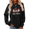 thumbnail image 1 of Merry Christmas Women  Santa Clauses Sweatshirts Long Sleeve Holiday Graphic Shirts, 1 of 5