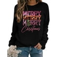 thumbnail image 1 of Merry Christmas Womens Sweatshirt – Cozy Long Sleeve Crewneck Pullover Top, 1 of 7