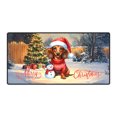 thumbnail image 1 of Merry Christmas Woofmas Xmas Noel Dachshund Santa Snowman Desk Mat Full Keyboard Mouse Pad Wiener Dog Lover Gifts Idea Large Mousepad - 13016, 1 of 5