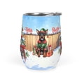 thumbnail image 1 of Merry Christmas Woofmas Xmas Noel Doberman Pinscher Elf Candy Cane Snow 12oz Stainless Steel Wine Tumbler Insulated Cup with Lid Doberman Dog Lover Gifts - 13017, 1 of 5