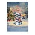 thumbnail image 1 of Merry Christmas Woofmas Xmas Noel Siberian Husky Santa Snowman Vertical Matte Canvas Poster Husky Dog Lover Gifts Wall Art Home Decor - 13016, 1 of 5