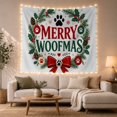 thumbnail image 1 of Merry Christmas Wreath Tapestry Wall Hanging, 1 of 7