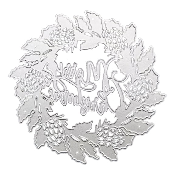 Merry Christmas Wreaths Metal Cutting Dies Stencil DIY Scrapbooking Album Paper Card Template Mold Embossing Craft Decoration