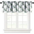 thumbnail image 1 of Merry Christmas Xmas Tree Curtain Valances Snowflake Winter Nature Forest Rustic Farmhouse Kitchen Decor Window Treatment Valances for Bedroom Living Room Bathroom 54 W x 18 L 1 Panel, 1 of 5