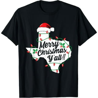 Red Plaid Texas State Texan Santa Hat Merry Christmas Y'all T-Shirt Red Plaid Texas State Texan Santa Hat Merry Christmas Y'all T-Shirt