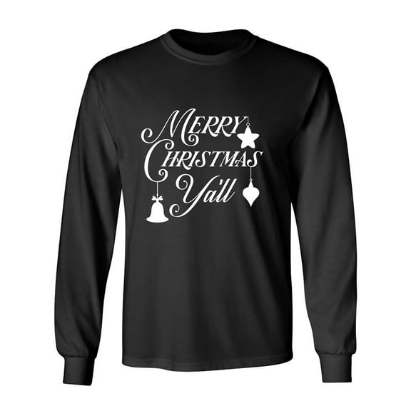 Merry Christmas Y'all Adult Long Sleeve T-shirt