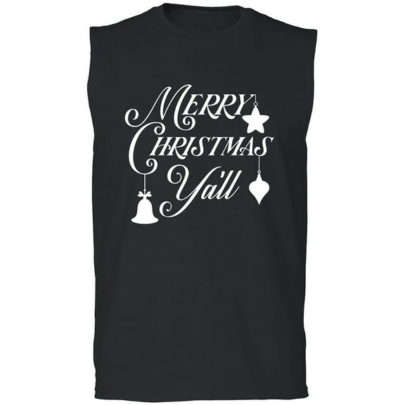 Merry Christmas Y'all Adult Sleeveless Tee