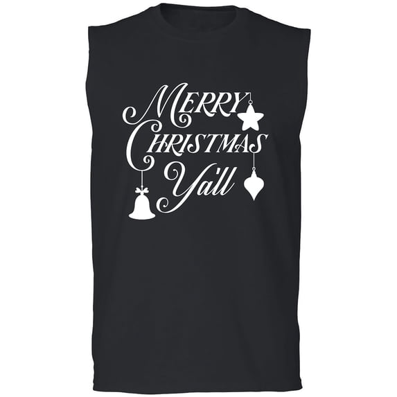 Merry Christmas Y'all Adult Sleeveless Tee