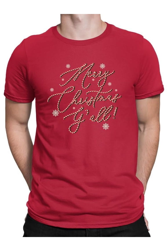Merry Christmas Y'all Candy Cane T-shirt Men's