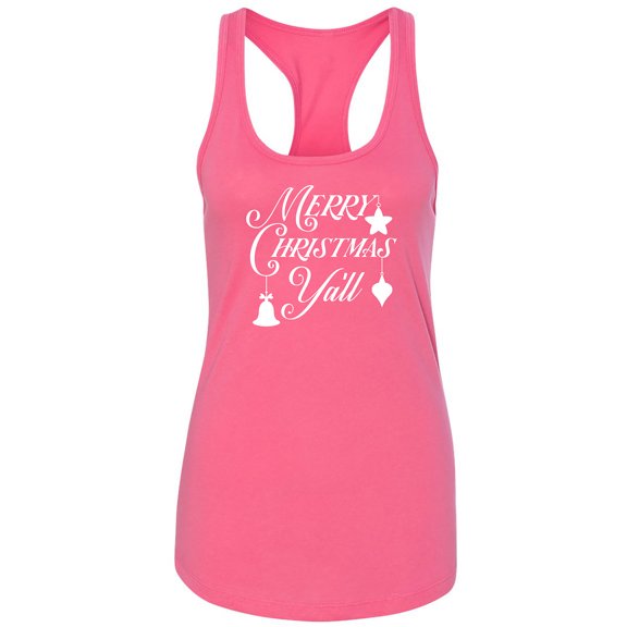 Merry Christmas Y'all Racerback Tank