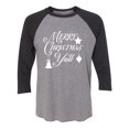 thumbnail image 1 of Merry Christmas Y'all Unisex 3/4 Sleeve Baseball Raglan Tee, 1 of 2