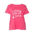 thumbnail image 1 of Merry Christmas Y'all Womens Plus Size Scoopneck Tee, 1 of 1