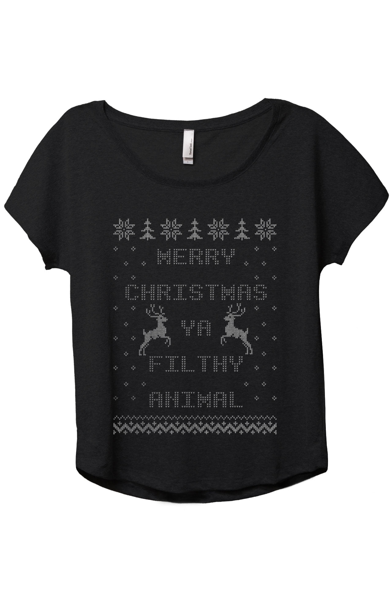 Merry Christmas Filthy Animal White Dolman Merry Christmas Filthy Animal White Dolman