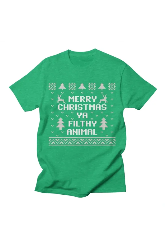 Merry Christmas Ya Filthy Animal Detour Shirts