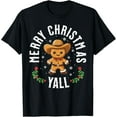 thumbnail image 1 of Merry Christmas Yall Gingerbread Cowboy Howdy Western Xmas T-Shirt Shirts, 1 of 3