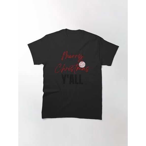 Merry Christmas Yall Southern Holiday Greeting Festive Design Idea Unisex T-Shirt up to Size 5XL
