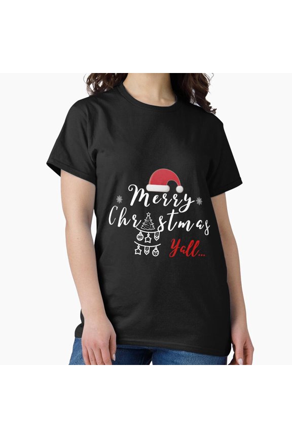 Merry Christmas Yall Texan Christmas Holiday Southerners Greeting Unisex T-Shirt up to Size 5XL