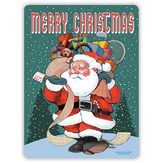 Merry Christmas Yard Sign - 24x18 Holiday Yard Sign - Christmas Yard Sign