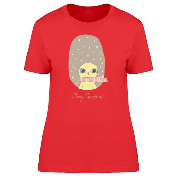 Merry Christmas Yellow Chick Tee Women's -Image by Shutterstock