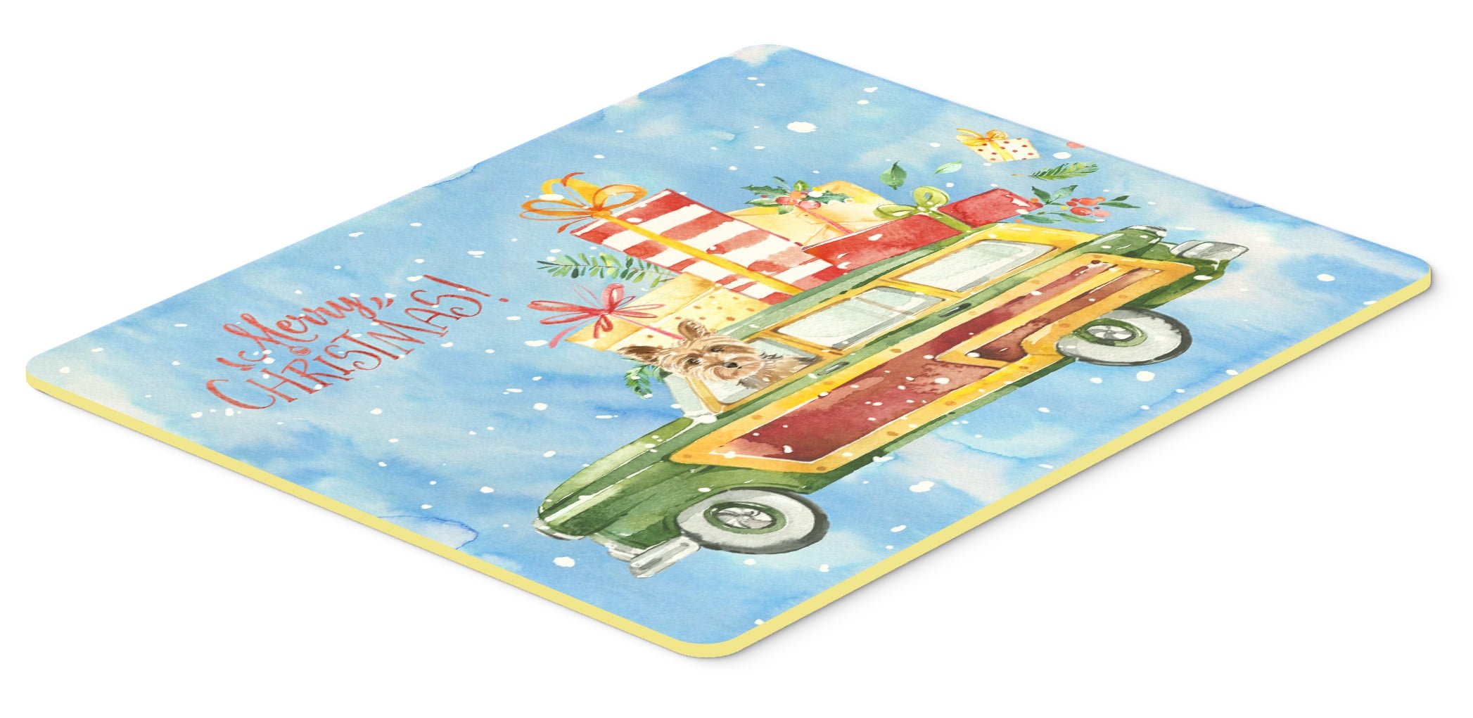 Merry Christmas Yorkshire Terrier Kitchen or Bath Mat 24x36