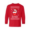 thumbnail image 1 of Merry Christmas Youth Long Sleeve Shirt Wear a Meowsk Cute Kitty Tee Xmas Cat in Mask Shirts Funny Christmas Youth Top for Boys Girls Cat Lover, 1 of 4