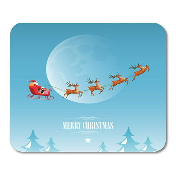 Merry Christmas and Happy New Year Santa Claus Drives Mousepad Mouse Pad Mouse Mat 9x10 inch