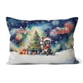thumbnail image 1 of Merry Christmas and Happy New Year Santa French Bulldog Holiday Xmas Winter 2025 Pillow Cushion Double Sided Dog Lover Gifts Throw Pillow - 00024, 1 of 4