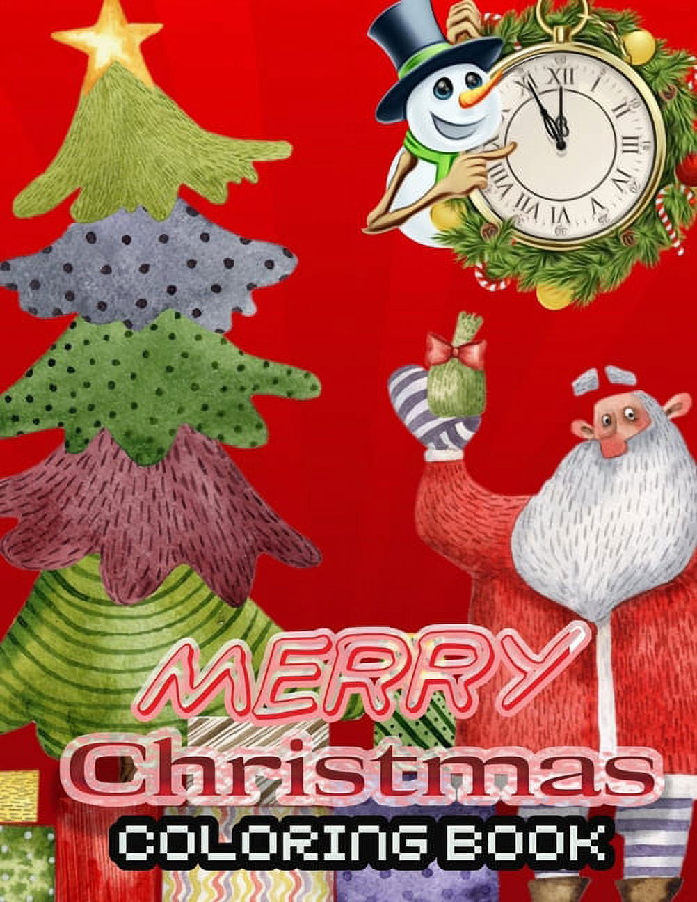 Merry Christmas coloring book : An Adult Coloring Book with Fun, Easy, and Relaxing Designs Paperback (Paperback)
