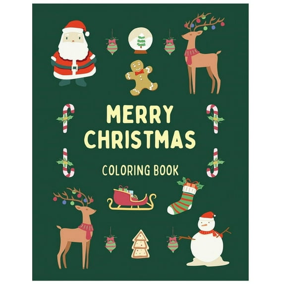 Merry Christmas coloring book: for kids Age 4-8 boys and girls (Paperback)