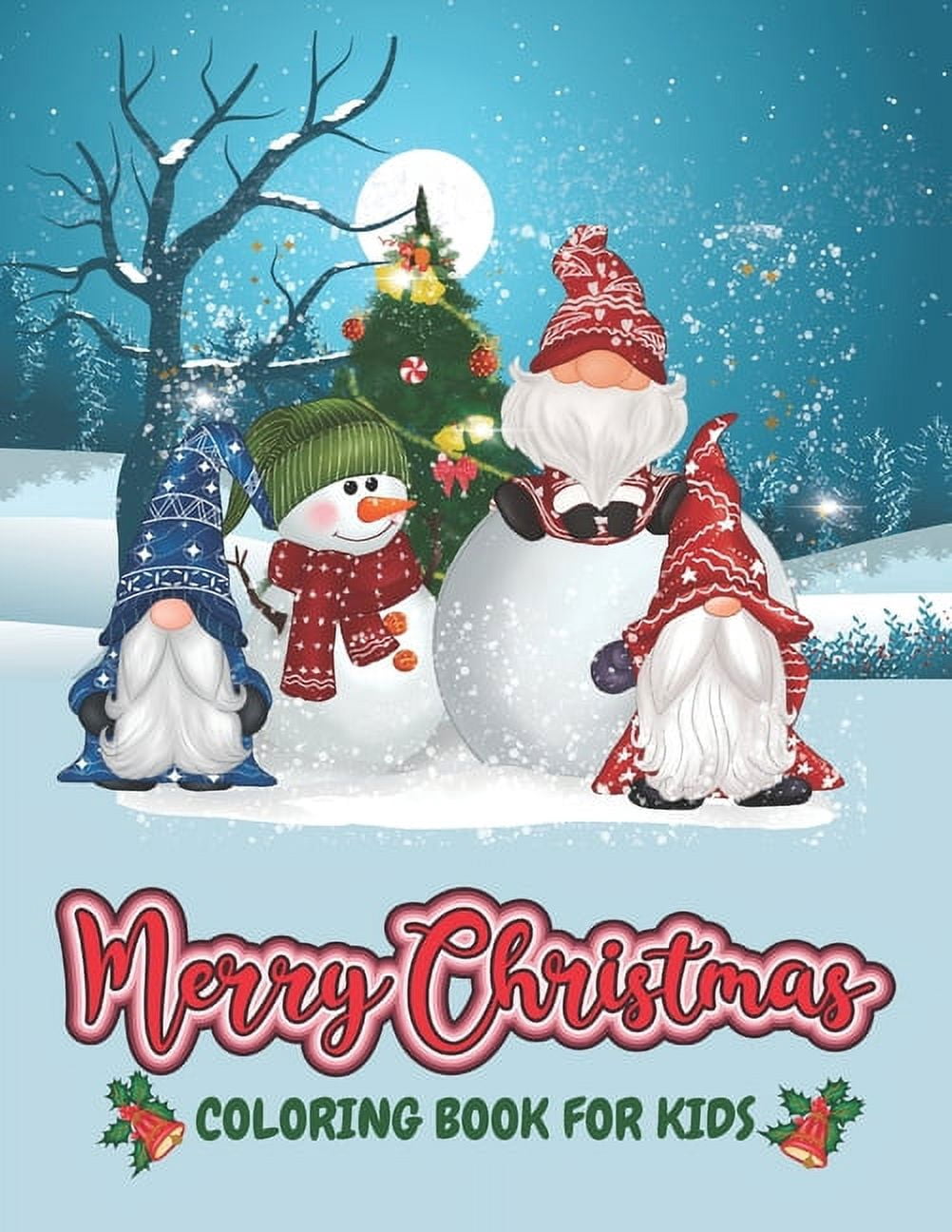 Merry Christmas coloring book for kids: Big Christmas coloring book with Easy and Cute Christmas Holiday Coloring Design, (Paperback)