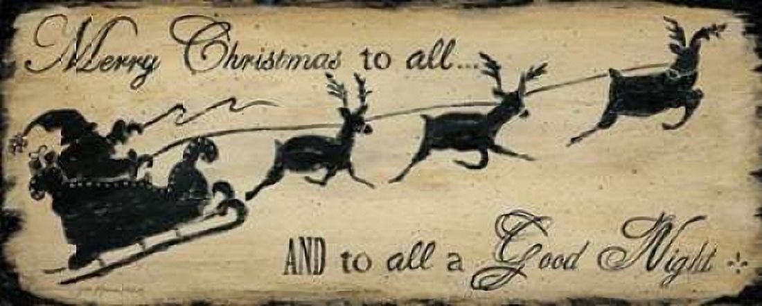 Merry Christmas to All Canvas Art - Jo Moulton (10 x 20)