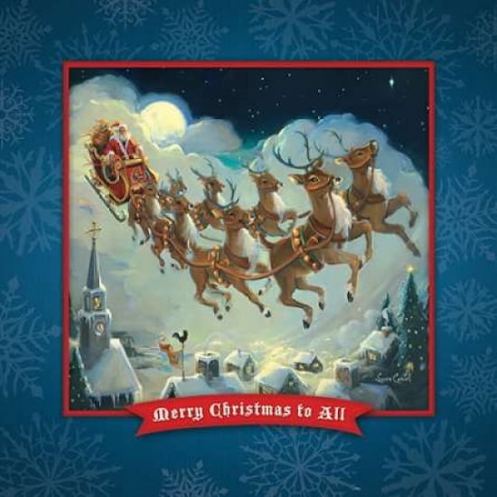Merry Christmas to All Canvas Art - Susan Comish (24 x 24)