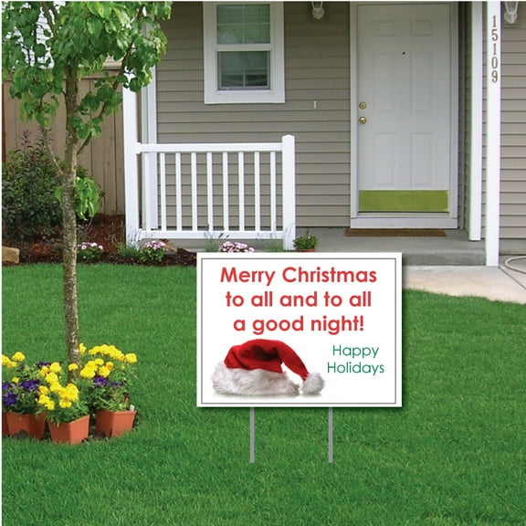 Merry Christmas to All and to All a Good Night Christmas Yard Signs