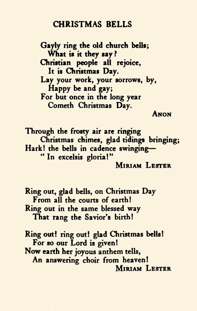 Merry Christmas to you my Friend 1907 Christmas bells et al Canvas Art - Miriam et al Lester (18 x 24)
