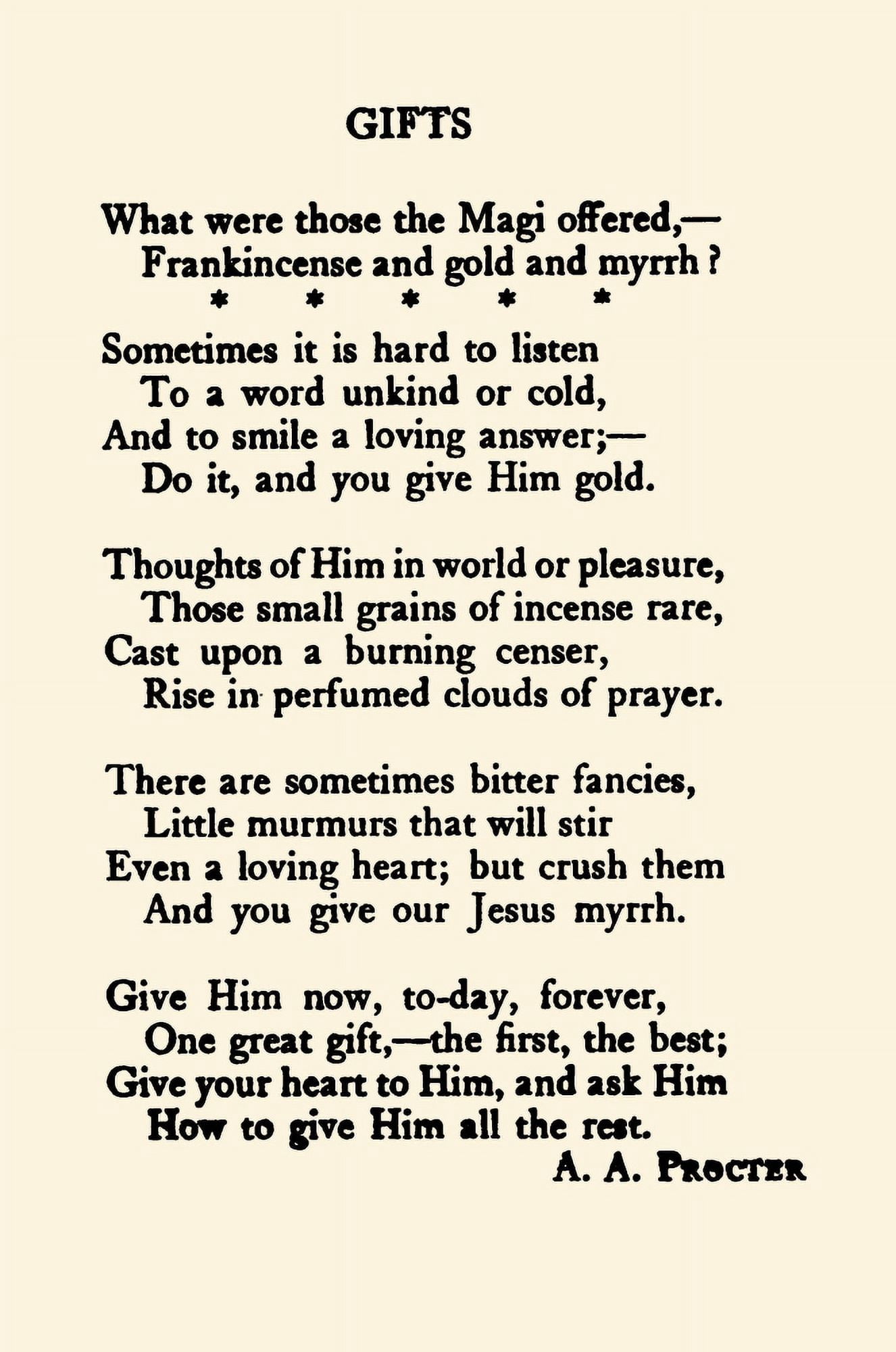 Merry Christmas to you my Friend 1907 What were those the Magi Offered Canvas Art - AA Procter (18 x 24)