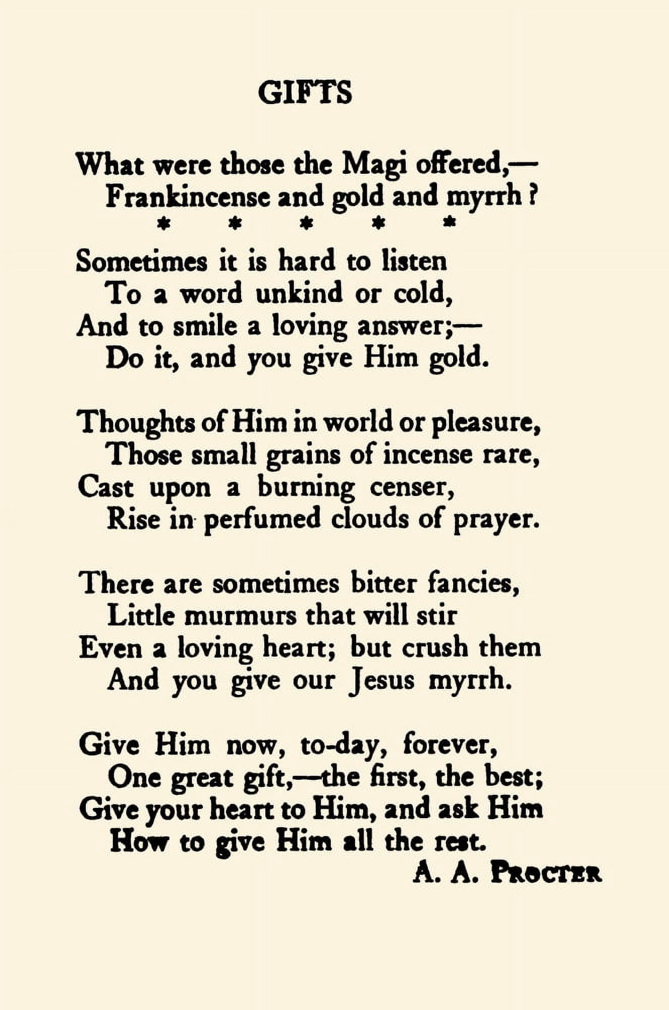 Merry Christmas to you my Friend 1907 What were those the Magi Offered Canvas Art - AA Procter (24 x 36)