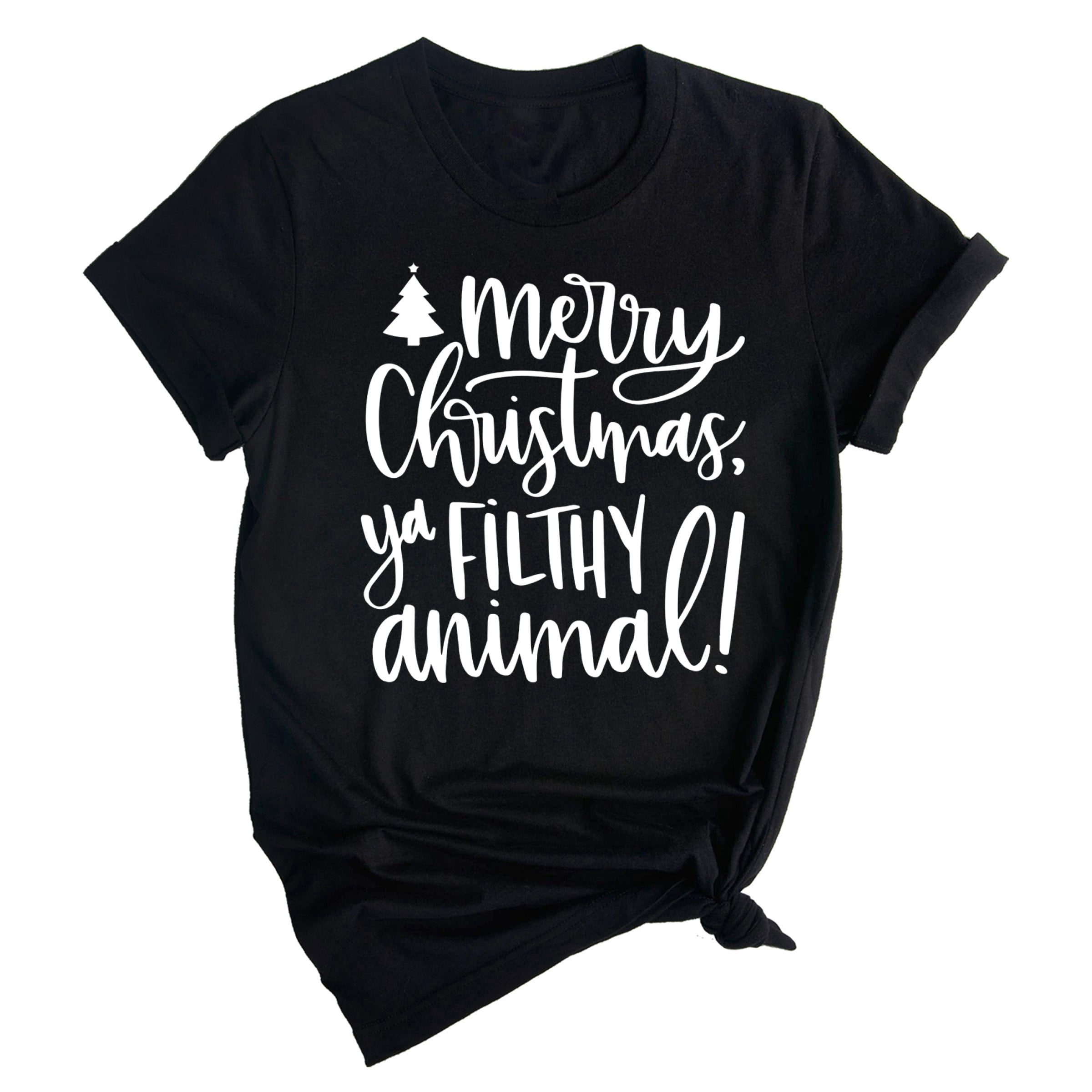Merry Christmas Ya Filthy Animal Funny T-Shirt