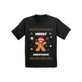 thumbnail image 1 of Merry Christmask Kids Shirt Girls Boys Funny Gingerbread T-Shirt Youth Holiday Gifts Merry Xmas Gingerbread in Mask Santa Christmas Tee, 1 of 4